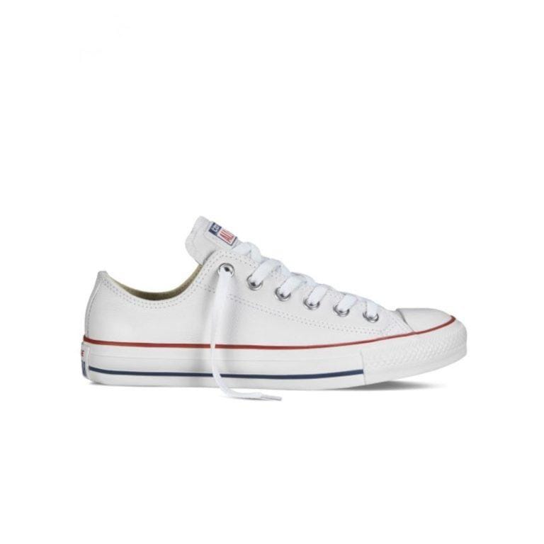 Zapatilla Converse All Star Baja Piel Blanco | Miravia
