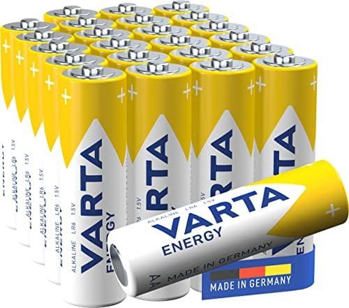 45% DESCUENTO Varta Pila Energy AA Mignon LR06 (paquete de 24 unidades), pila alcalina – «Made in Germany» – Adecuado para radios y relojes de pared