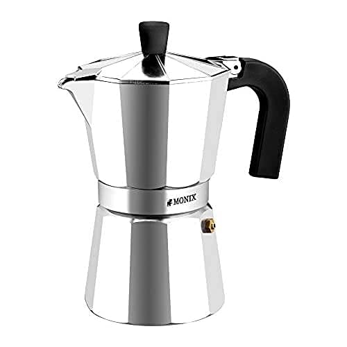 52% DESCUENTO Monix Cafetera, Aluminio, Plata, 6 tazas