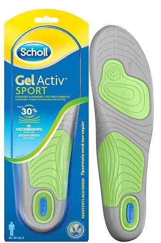 57% DESCUENTO Scholl GelActiv Sport, Plantillas de Hombre en Gel para Deportivas, Running y Todo Tipo de Deportes, Comodidad Superior, Pack 2 Plantillas, Talla 40 46,5