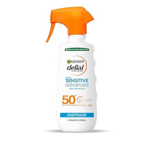 40% DESCUENTO Garnier Delial Protector Solar Adultos Sensitive Advanced SPF50+, 270ml