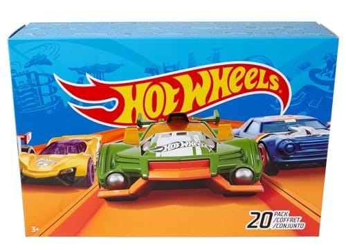 55% DESCUENTO Hot Wheels Pack De 20 coches de juguetes , modelos surtidos , escala 1:65 con detalles realistas (Mattel DXY59)
