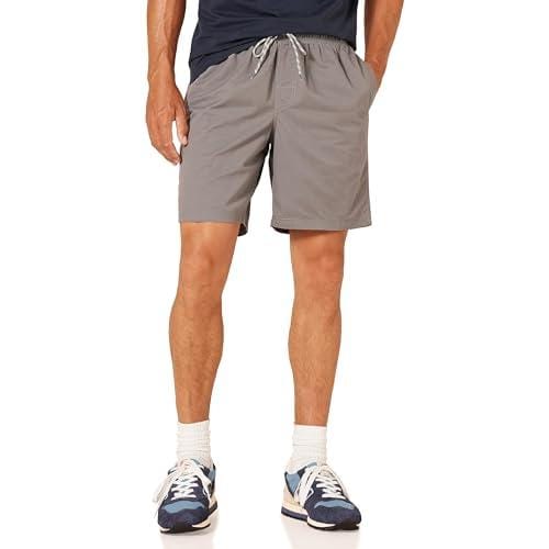 30% DESCUENTO Amazon Essentials Pantalones Cortos con cordón (Disponible en Tallas Grandes) Hombre, Gris, XL