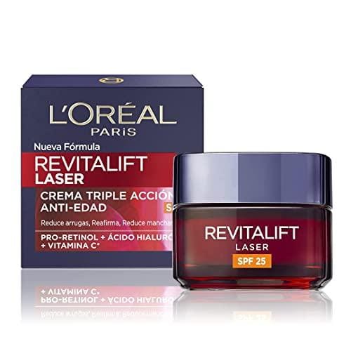 42% DESCUENTO L’Oréal Paris Revitalift Láser Crema de Día Anti Edad Triple Acción, Protección Solar SPF 20, 50 ml