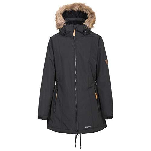 58% DESCUENTO TRESPASS Celebrity Warm Waterproof Chaqueta con Capucha extraíble, Mujer, Negro, 42