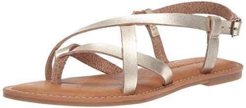 51% DESCUENTO Amazon Essentials Sandalias de Tiras Informal Mujer, Dorado, 40 EU