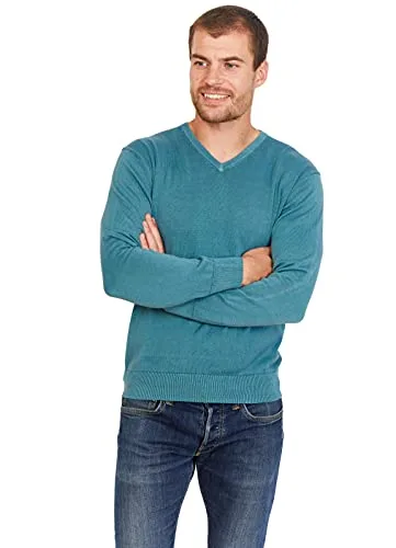 Jack Stuart Jersey con Cuello de Pico para Hombre, 100% Algodón (Petrol, S)