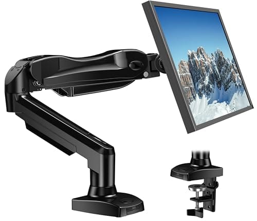 Huanuo Soporte de Pantalla para PC, Brazo Giratorio de 360°, para Pantallas curvadas de 13 a 32 Pulgadas, Soporte de Monitor de Resorte de Gas, VESA 75 x 75/100 x 100 mm, hasta 9 kg