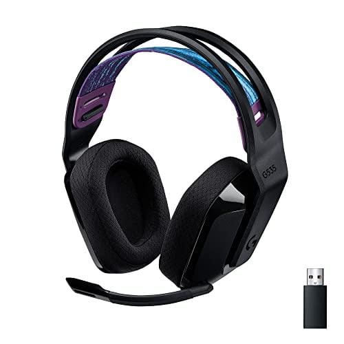 56% DESCUENTO Logitech G535 LIGHTSPEED para gaming Auriculares inalámbricos con micrófono Auriculares supraaurales ligeros, micrófono volteable para silenciar, estéreo, PC, PS4, PS5, recargables por USB Negro