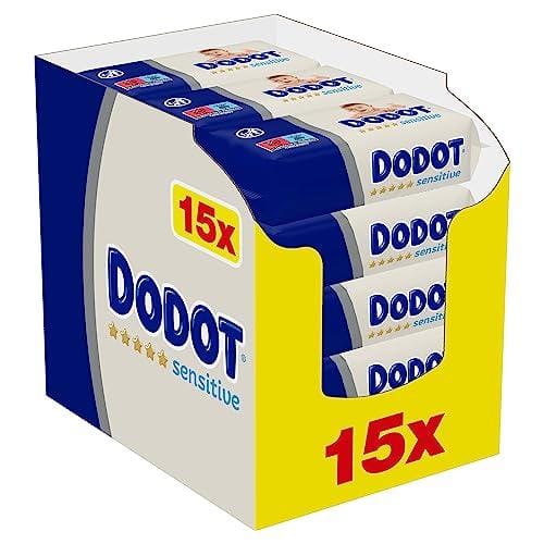33% DESCUENTO Dodot Toallitas Sensitive para Bebé, Óptima Protección para la Piel de Dodot, 810 Toallitas, 15 Paquete (15×54)