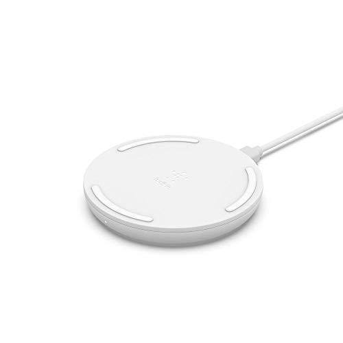 63% DESCUENTO Belkin Base de Carga Inalámbrica de 10 W Boost Charge (Qi, iPhone 14/14 Plus, 13, Pro, Pro Max, Mini y Anteriores, Dispositivos de Samsung, Google y Otros, Adaptador de Corriente No Incluido), Blanco