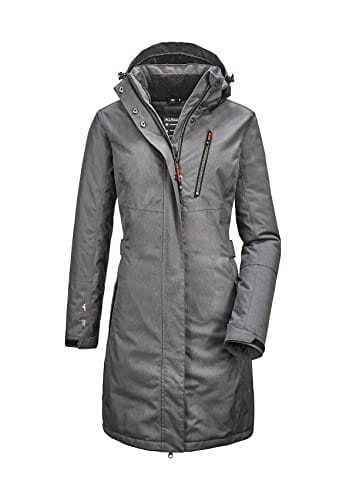 55% DESCUENTO Killtec Alisi Parka Funcional con Capucha Desmontable, Mujer, Antracita, 36