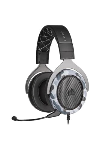 66% DESCUENTO Corsair HS60 HAPTIC Auriculares Estéreo para Juegos con Efectos Hápticos en Los Bajos (Taction Technology, Almohadillas de Lujosa Espuma Viscoelástica, Micrófono Extraíble) Camo