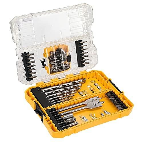 OFERTÓN SUPREMO 74% DESCUENTO DeWalt DT70757 QZ Toughcase: Juego de 55 piezas Taladros, brocas y puntas para madera Para taladro/atornillador