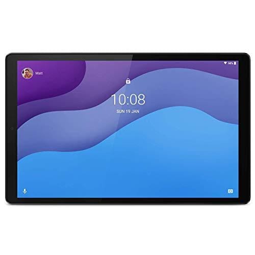 Lenovo Tab M10 HD (2nd Gen), pantalla HD de 10.1″ HD, procesador MediaTek Helio P22T, almacenamiento 32 GB extensible hasta 1 TB, RAM 2 GB, Wi FI + Bluetooth 5.0, 4G LTE, 2 Altavoces, Android 10, Iron