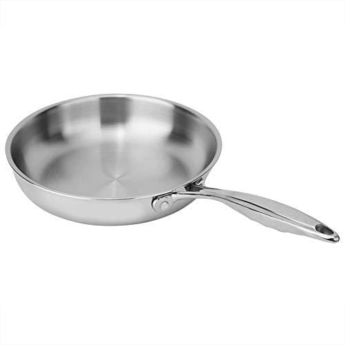 cersalt Sartén, sartén antiadherente de 24 cm / 9,4 pulgadas, acero inoxidable 403 para restaurante