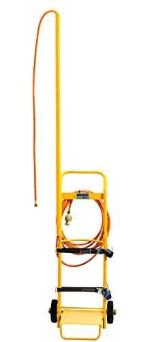 Carrito Transporte Portabombonas con Ruedas para Gas de 13 kg a 35 kg Carrito Plegable con Correas y Tutor de Seguridad Base con Ruedas Carretilla de Mano Accesorios de Soldadura EXPRESS