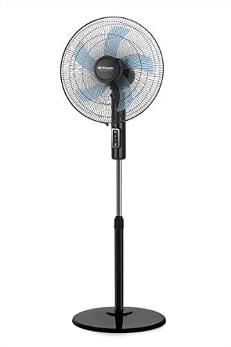 31% DESCUENTO Orbegozo SF 1140 Ventilador de pie, 3 velocidades, silencioso, cabezal oscilante multiorientable, altura regulable, 45 W, Negro