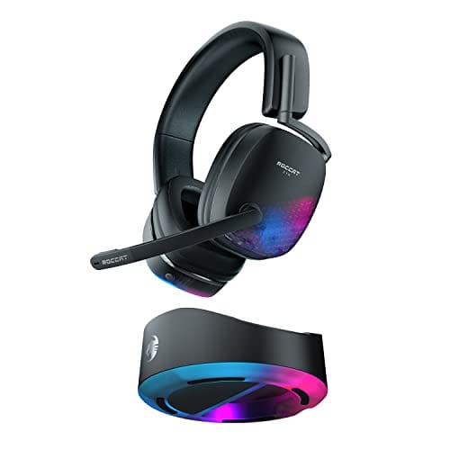 51% DESCUENTO Roccat Syn Max Air Auriculares de juego RGB inalámbricos con sonido 3D y base de carga