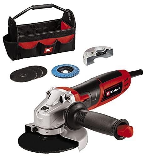 44% DESCUENTO Einhell Amoladora angular TC AG 125/850 Kit (850 W, 12.000 rpm, profundidad de corte 28 mm, máx. diámetro de disco 125 mm, incl. 3 discos de corte, 1 disco de lijado de lamas y 1 bolsa de Einhell)