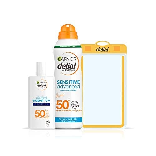47% DESCUENTO Garnier Delial Pack Verano Bruma Solar IP50+ 200 ml + Crema Facial Solar con Ácido Hialurónico 40ml