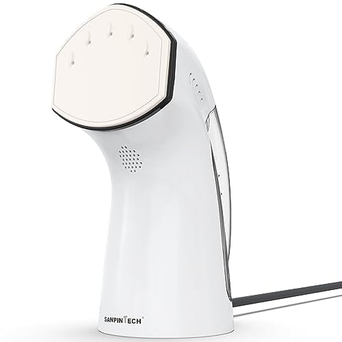 Sanpintech Plancha Vertical Vapor, Plancha de Ropa Vertical en Uso Húmedo y Seco, 1000W, 250ml Depósito Desmontable, Calentamiento Rápido, Apagado automático, Elimina Arrugas, olores y desinfecta