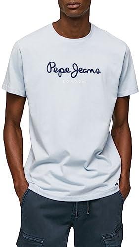 50% DESCUENTO Pepe Jeans Eggo N, Camiseta Hombre, Azul (Bleach Blue), L