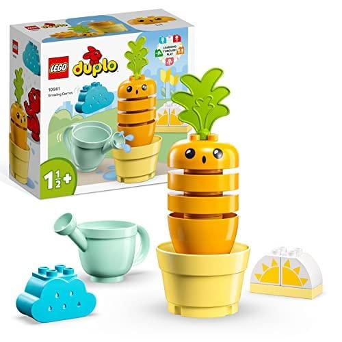 25% DESCUENTO LEGO Duplo Planta de Zanahoria, Juguetes Apilables para Bebés y Niños de 18 Meses o Más, Juego Educativo con 4 Ladrillos Grandes y Accesorios, Idea de Regalo Infantil 10981