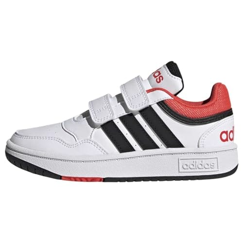 47% DESCUENTO adidas Hoops Lifestyle Basketball Hook and Loop Shoes, Zapatillas, FTWR White/Core Black/Bright Red, 31 EU