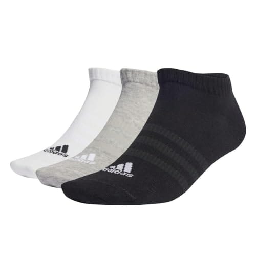 50% DESCUENTO adidas Unisex adulto Thin and Light Sportswear 3 Pairs Calcetines tobilleros, Medium Grey Heather/White/Black, S