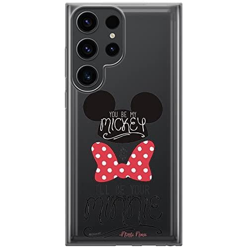 Ert Group Funda para teléfono móvil Samsung S23 Ultra Original y con Licencia Oficial de Disney con diseño Mickey & Minnie 004 Adaptada a la Forma del teléfono móvil, parcialmente Transparente