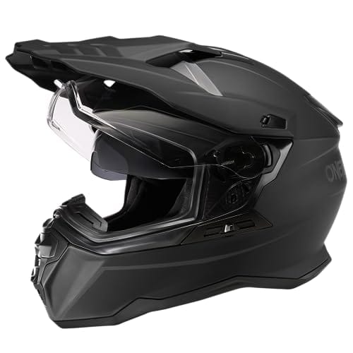 DESCUENTAZO 44% DESCUENTO O’NEAL | Casco Moto | Enduro Touring Adventure Street | Buen Ajuste, Pinlock y Bluetooth, Visera integrada, ECE 22.05 | Casco D SRS Solid V.24 | Adulto | Negro | Talla M