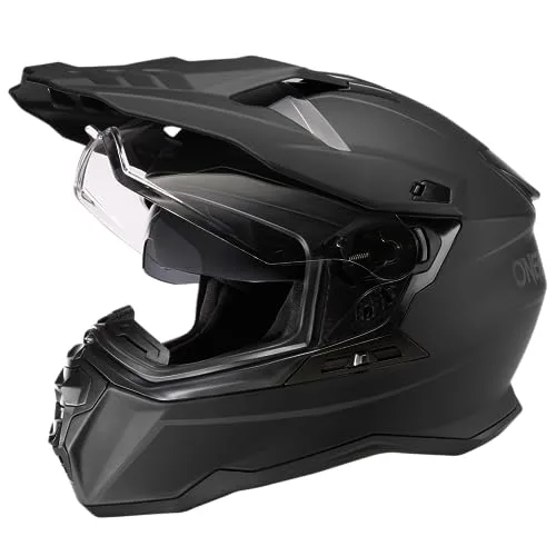 DESCUENTAZO 44% DESCUENTO O’NEAL | Casco Moto | Enduro Touring Adventure Street | Buen Ajuste, Pinlock y Bluetooth, Visera integrada, ECE 22.05 | Casco D SRS Solid V.24 | Adulto | Negro | Talla M