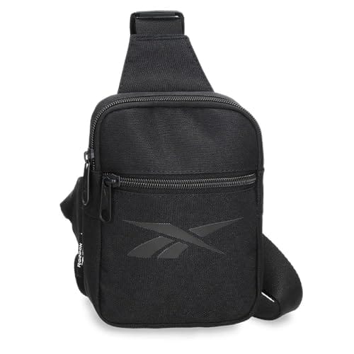 33% DESCUENTO Reebok Royal Bandolera Cruzada Negro 13x18x4 cms Poliéster