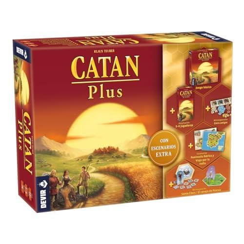 23% DESCUENTO Catan Plus Juego de Mesa, Edicion 2023 Que Incluye Juego Básico, Ampliación para 5 6 Jugadores, 2 Miniexpansiones y 2 Escenarios Alternativos