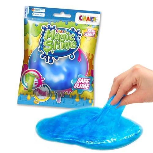 CRAZE Magic Slime, Slime para Niños de 75 ml, Colores Surtidos, Sin Residuos, Fácil de Limpiar