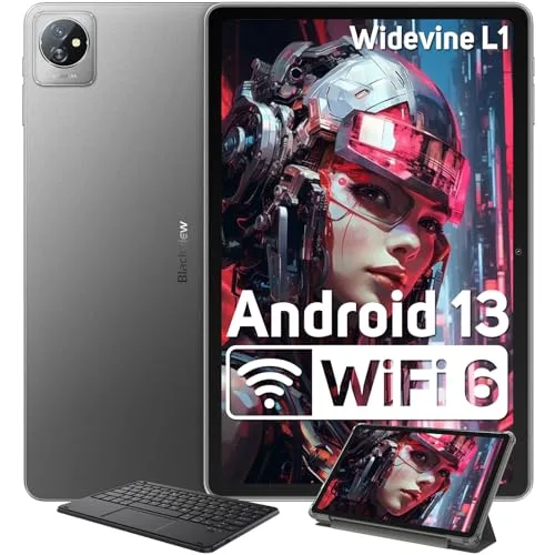 31% DESCUENTO Blackview Tablet 10 Pulgadas Tab70 WiFi(2024), 8(4+4) GB+64GB/2TB SD Android 13 Tablet, WiFi 6, BT5.0, 6580mAh Android Tablet, Cámara 5MP+2MP/Type C/Google GMS 2.0GHz Quad Core IPS HD+ WiFi Tablet