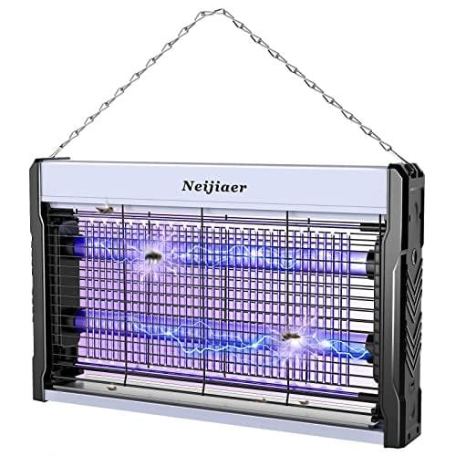 Neijiaer Lámpara Matamoscas Electrico 3200 V, USB Montado en la Pared, Lámpara Antimosquitos UV con Cable, Trampa Eléctrica para Mosquitos, Efecto 60 100 m², Dispositivo de Suspensión de Cadena