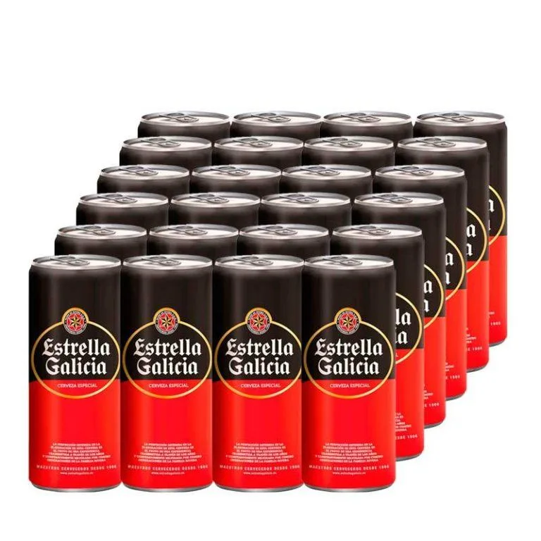 Estrella Galicia Especial – Cerveza Lager Especial, Pack de 24 Latas x 33 cl | Miravia
