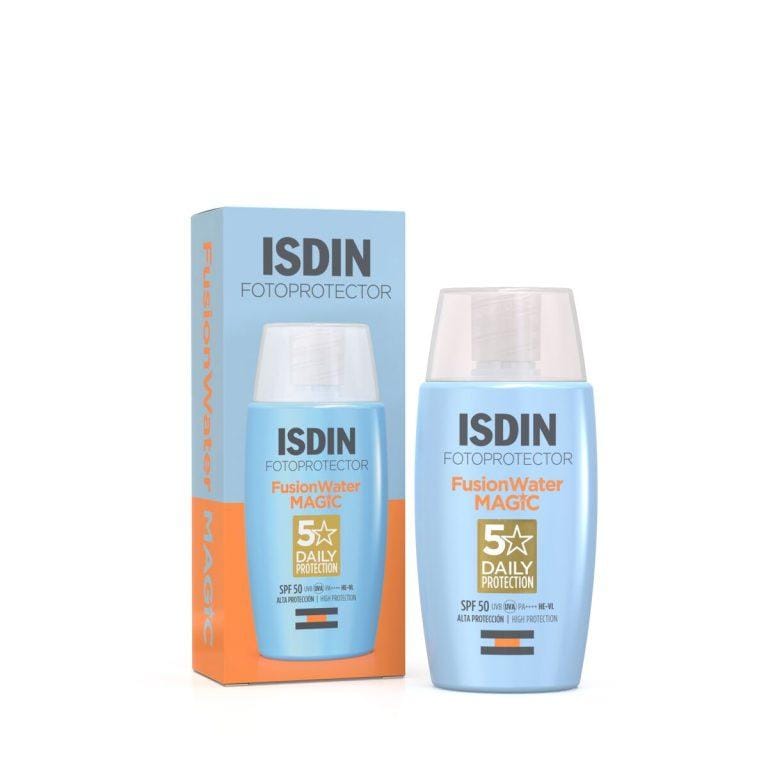 Fusion Water MAGIC SPF 50 Fotoprotector facial de textura ultraligera y fase acuosa externa con acabado final sedoso | Miravia