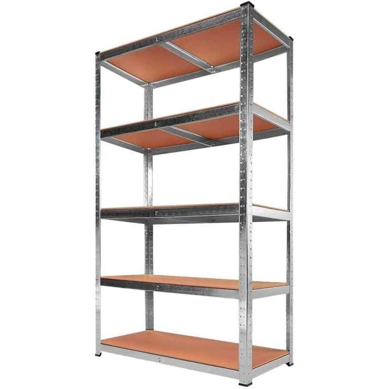 T-LoVendo Estantería Metálica Almacenaje de Acero Galvanizado + 5 Baldas MDF, 180 x 90 x 40cm, Modular, Baldas Ajustables, trastero, Garaje | Miravia