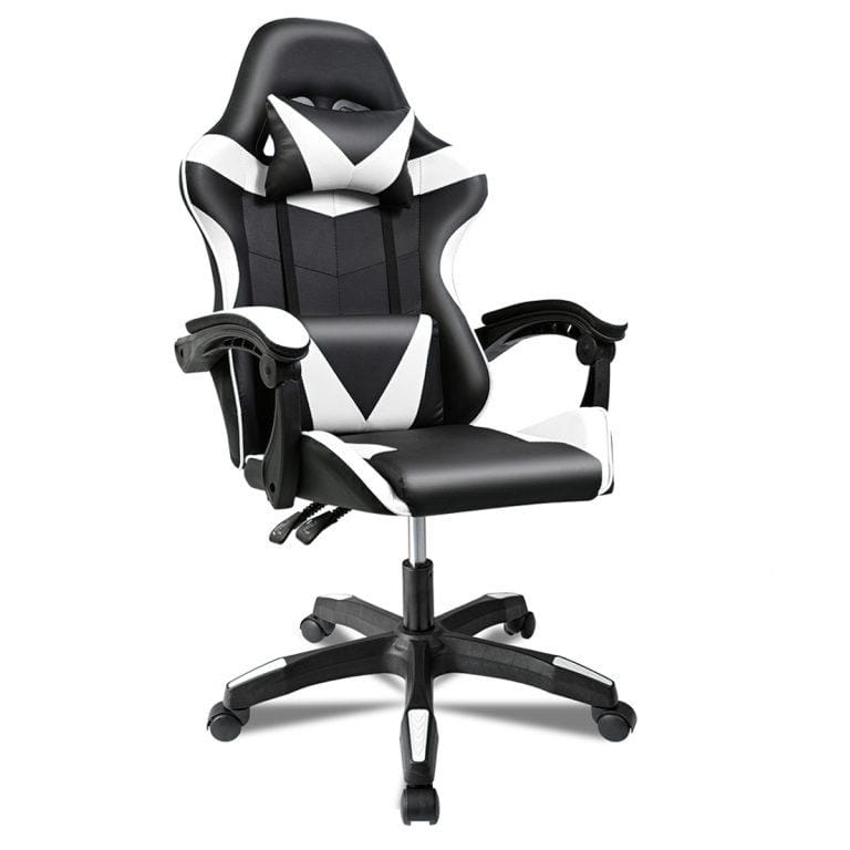 T-LoVendo – Silla Gaming Ergonómica Escritorio para Videojuego, Ordenador, Oficina, Estudio. Cojín Lumbar y Cervical. Regulable en Altura y reclinable. | Miravia