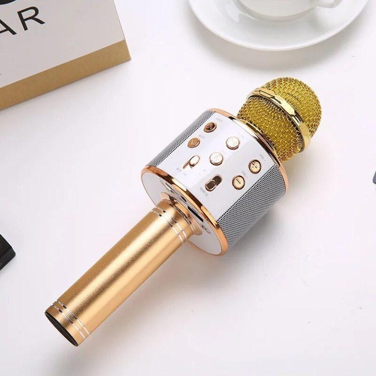 WS858 micrófono inalámbrico de mano de Karaoke Profesional, micrófono de altavoz USB para niños, reproductor de música, grabadora de canto, KTV | Miravia
