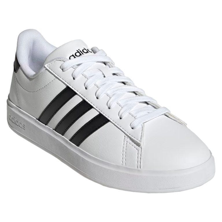 Adidas Grand Court, zapatillas para mujer, horma clásica, cierre con cordones, tacto suave, forro interno textil, exterior de cuero sintético, mediasuela Cloudfoam, suela de goma | Miravia