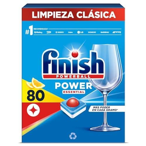 DESCUENTAZO 41% DESCUENTO Finish Powerball Power Essential Pastillas para el Lavavajillas, aroma Limón, 80 Pastillas