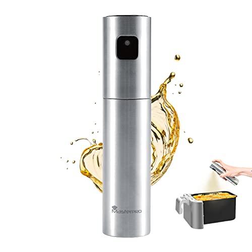 55% DESCUENTO MasterPro Foodies | Pulverizador de Aceite | Spray de 100 ml de Capacidad y 4×17,5 cm | Fabricado en Acero Inoxidable | para Freidora de Aire | Resultado Homogéneo