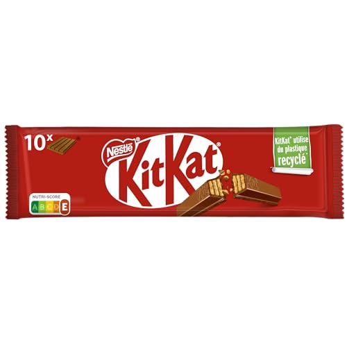 ¡TERCERA UNIDAD GRATIS! Kit Kat recubierta de chocolate con leche (67,2%) Paquete de 10 x 41.50 gr Total: 415 gr