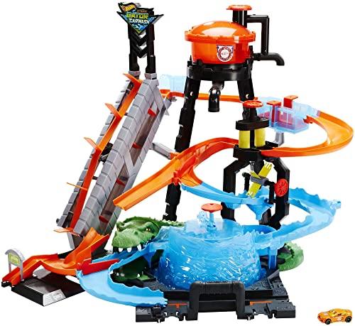 53% DESCUENTO Hot Wheels Cocodrilo Destructor, pista de coches de juguete (Mattel FTB67)
