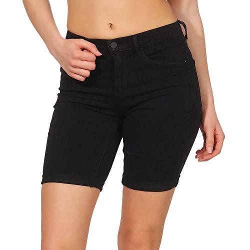 72% DESCUENTO ONLY Onlrain Mid Long Shorts Cry6060 Pantalones Cortos, Negro (Black Black), 36 (Talla del Fabricante: X Small) para Mujer