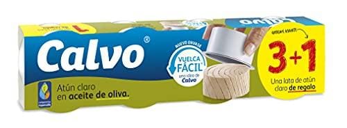 22% DESCUENTO Calvo Atún Claro en Aceite de Oliva Pack de 3+1, 260g